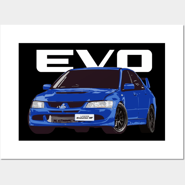 Evo 8 Blue By You Wall Art by cowtown_cowboy